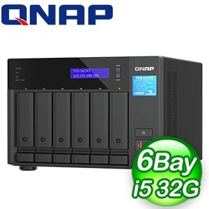 QNAP 威聯通 TVS-h674T-i5-32G 6Bay NAS網路儲存伺服器
