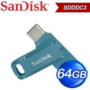 SanDisk Ultra Go USB 64G TypeC+A雙用OTG隨身碟 SDDDC3 64G《海灣藍》