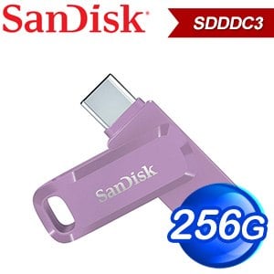 SanDisk Ultra Go USB 256G TypeC+A雙用OTG隨身碟 SDDDC3 256G《薰衣草紫》