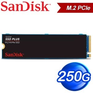 SanDisk SSD PLUS 250G M.2 NVMe PCIe Gen3x4 SSD(讀:2400M/寫:1500M)