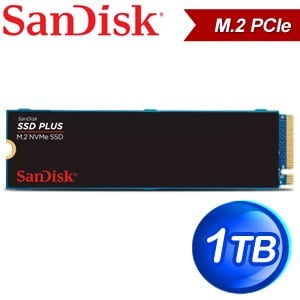 SanDisk SSD PLUS 1TB M.2 NVMe PCIe Gen3x4 SSD(讀:3200M/寫:2500M)