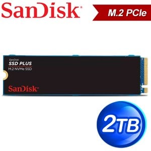 SanDisk SSD PLUS 2TB M.2 NVMe PCIe Gen3x4 SSD(讀:3200M/寫:3000M)