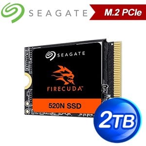 Seagate 希捷 FireCuda 520N 2TB Gen4×4 PCIe M.2 2230 SSD(讀:5000M/寫:3200M) ZP2048GV3A002