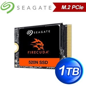 Seagate 希捷 FireCuda 520N 1TB Gen4×4 PCIe M.2 2230 SSD(讀:4800M/寫:4700M) ZP1024GV3A002