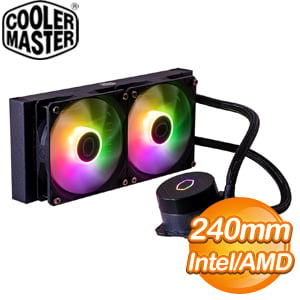 【搭機價】Cooler Master 酷碼 MasterLiquid 240L Core ARGB 水冷散熱器《黑》MLW-D24M-A18PZ-R1