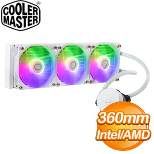 【搭機價】Cooler Master 酷碼 MasterLiquid 360L Core ARGB 水冷散熱器《白》MLW-D36M-A18PZ-RW