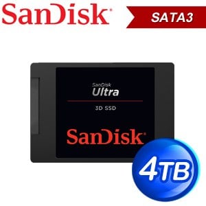 SanDisk Ultra 3D 4TB 2.5吋 SATA SSD固態硬碟(讀:560M/寫:520M)