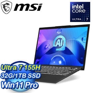 MSI 微星 Prestige 13 AI Evo A1MG-011TW 13.3吋輕薄商務筆電 (Ultra 7 155H/32G/1T SSD/Win11Pro)