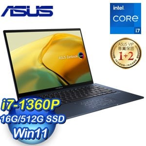 ASUS 華碩 UX3402VA-0082B1360P 14吋筆電《紳士藍》(i7-1360P/16G/512G)