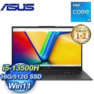 ASUS 華碩 S5504VA-0132K13500H 15.6吋筆電《午夜黑》(i5-13500H/16G/512G PCIe)