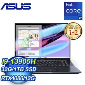 ASUS 華碩 UX7602BZ-0033K13905H 16吋筆電《科技黑》(i9-13905H/32G/1TB/RTX4080)