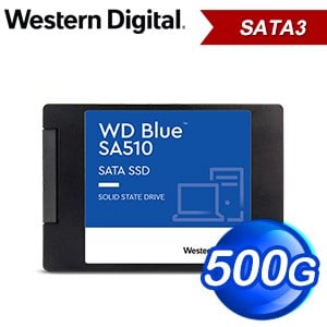 WD 威騰 藍標 SA510 500GB 2.5吋SATA SSD固態硬碟(WDS500G3B0A)