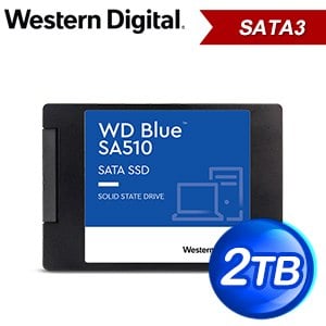 WD 威騰 藍標 SA510 2TB 2.5吋SATA SSD固態硬碟(WDS200T3B0A)