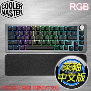 Cooler Master 酷碼 CK721 茶軸中文 65%無線RGB機械式鍵盤《太空灰》