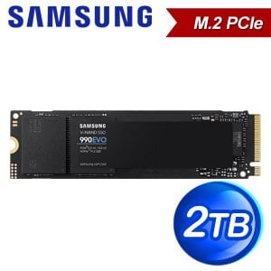 Samsung 三星 990 EVO 2TB PCIe 4.0 NVMe M.2 SSD固態硬碟(讀:5000M/寫:4200M) 台灣代理商貨
