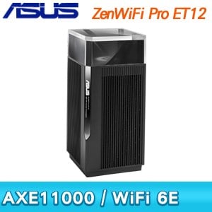 ASUS 華碩 ZenWiFi Pro ET12 單入組 AXE11000 Mesh三頻全屋網狀 WiFi 6E 無線路由器 分享器