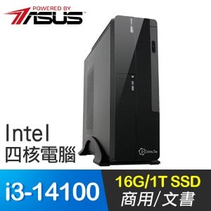 華碩系列【光明刃鋒】i3-14100四核 高效能電腦(16G/1TB SSD)