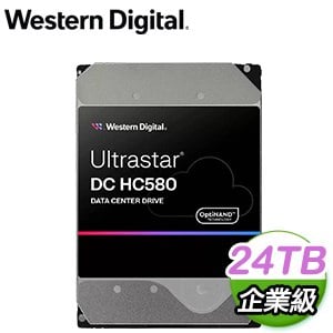 WD 威騰 Ultrastar DC HC580 24TB 3.5吋 7200轉 512MB快取 企業級硬碟 WUH722424ALE6L4