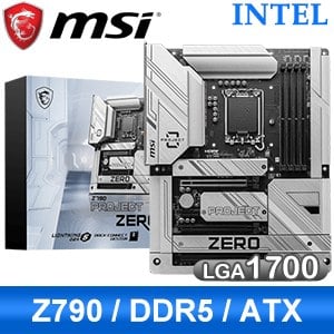 MSI 微星 Z790 PROJECT ZERO 背插版 D5 LGA1700主機板(ATX/3+2年保)