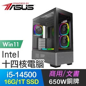 華碩系列【餓狼突擊Win】i5-14500十四核 高效能電腦(16G/1TB SSD/Win11)