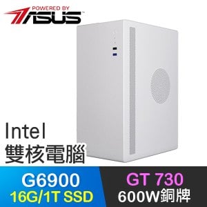 華碩系列【黑暗領主】G6900雙核 GT730 高效能電腦(16G/1T SSD)
