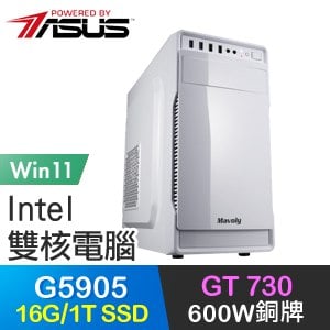 華碩系列【扭曲樹人Win】G5905雙核 GT730 高效能電腦(16G/1T SSD/Win11)