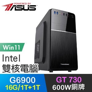 華碩系列【審判天使Win】G6900雙核 GT730 高效能電腦(16G/1T SSD+1T/Win11)