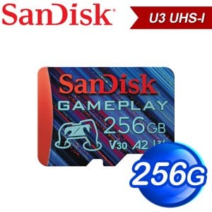 SanDisk GamePlay microSD 256G A2/U3/V30/UHS-I 手機和掌上型遊戲記憶卡(190MB/s)