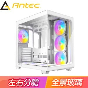 Antec 安鈦克【C5 ARGB】全景玻璃透側 支援背插 ATX電腦機殼《白》(顯卡長41/CPU高16)