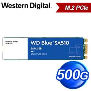 WD 威騰 藍標 SA510 500GB M.2 2280 SATA SSD(讀:560M/寫:530M) WDS500G3B0B
