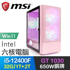 微星系列【天道之獄Win】i5-12400F六核 GT1030 電玩電腦(32G/1T SSD+2T/Win11)