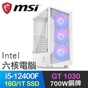 微星系列【星際大戰】i5-12400F六核 GT1030 電玩電腦(16G/1T SSD)