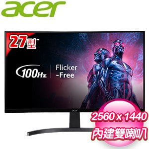 ACER 宏碁 ED273U H 27型 100Hz抗閃 2K曲面螢幕