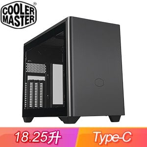 Cooler Master 酷碼【MasterBox NR200P V2】玻璃透側 ITX SFX機殼《黑》(卡長35.6/U高6.7)