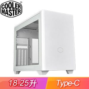 Cooler Master 酷碼【MasterBox NR200P V2 White】玻璃透側 ITX SFX機殼《白》(卡長35.6/U高6.7)