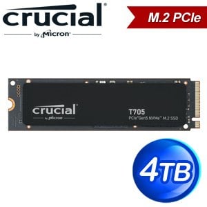 Micron 美光 Crucial T705 4TB PCIe 5.0 NVMe SSD(讀:14100M/寫:12600M)
