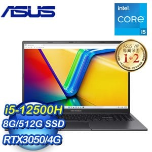 ASUS 華碩 K3605ZC-0212K12500H 16吋電競筆電《搖滾黑》(i5-12500H/8G/512G/RTX3050)