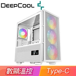 DEEPCOOL 九州風神 CH560 DIGITAL WH 玻璃透側 E-ATX機殼《白》(顯卡長38/CPU高17.5)