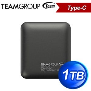 TEAM 十銓 PD20M 1TB USB3.2 Type C MagSafe磁吸外接式固態硬碟SSD《泰坦灰》