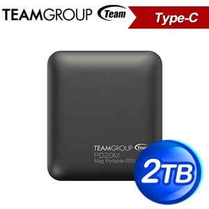 TEAM 十銓 PD20M 2TB USB3.2 Type C MagSafe磁吸外接式固態硬碟SSD《泰坦灰》