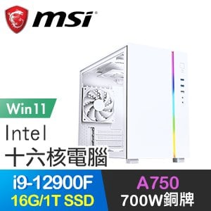 微星系列【殊華聖光Win】i9-12900F十六核 A750 電玩電腦(16G/1T SSD/Win11)