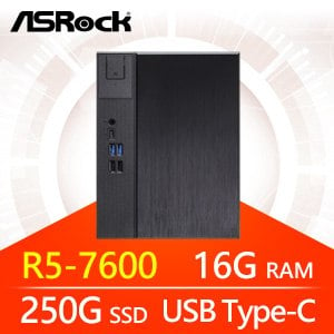 華擎系列【小天威星】R5-7600六核 小型電腦(16G/250G SSD)《Meet X600》