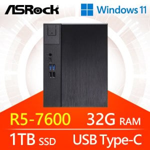 華擎系列【小天立星Win】R5-7600六核 小型電腦(32G/1T SSD/Win11)《Meet X600》