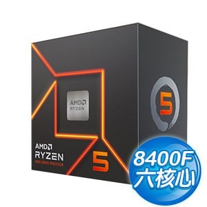 AMD Ryzen 5 8400F 6核/12緒 處理器《4.2GHz/22M/65W/AM5/無內顯》