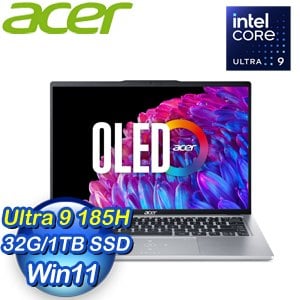 Acer 宏碁 Swift GO SFG14-73-95N0 14吋OLED輕薄AI筆電(Ultra 9 185H/32G/1TB/W11)