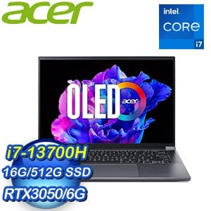 Acer 宏碁 Swift X SFX14-71G-74EQ 14.5吋OLED輕薄筆電(i7-13700H/16G/512G/RTX3050-6G/W11)