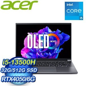 Acer 宏碁 Swift X SFX14-71G-51EP 14.5吋OLED輕薄筆電(i5-13500H/32G/512G/RTX4050-6G/W11)