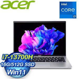 Acer 宏碁 Swift GO SFG14-71T-70D9 14吋 輕薄筆電(i7-13700H/16G/512G/W11)