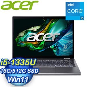 Acer 宏碁 Aspire 5 Spin A5SP14-51MTN-54K1 14吋觸控翻轉筆電(i5-1335U/16G/512G/W11)