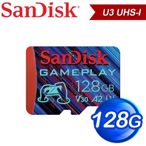 SanDisk GamePlay microSD 128G A2/U3/V30/UHS-I 手機和掌上型遊戲記憶卡(190MB/s)
